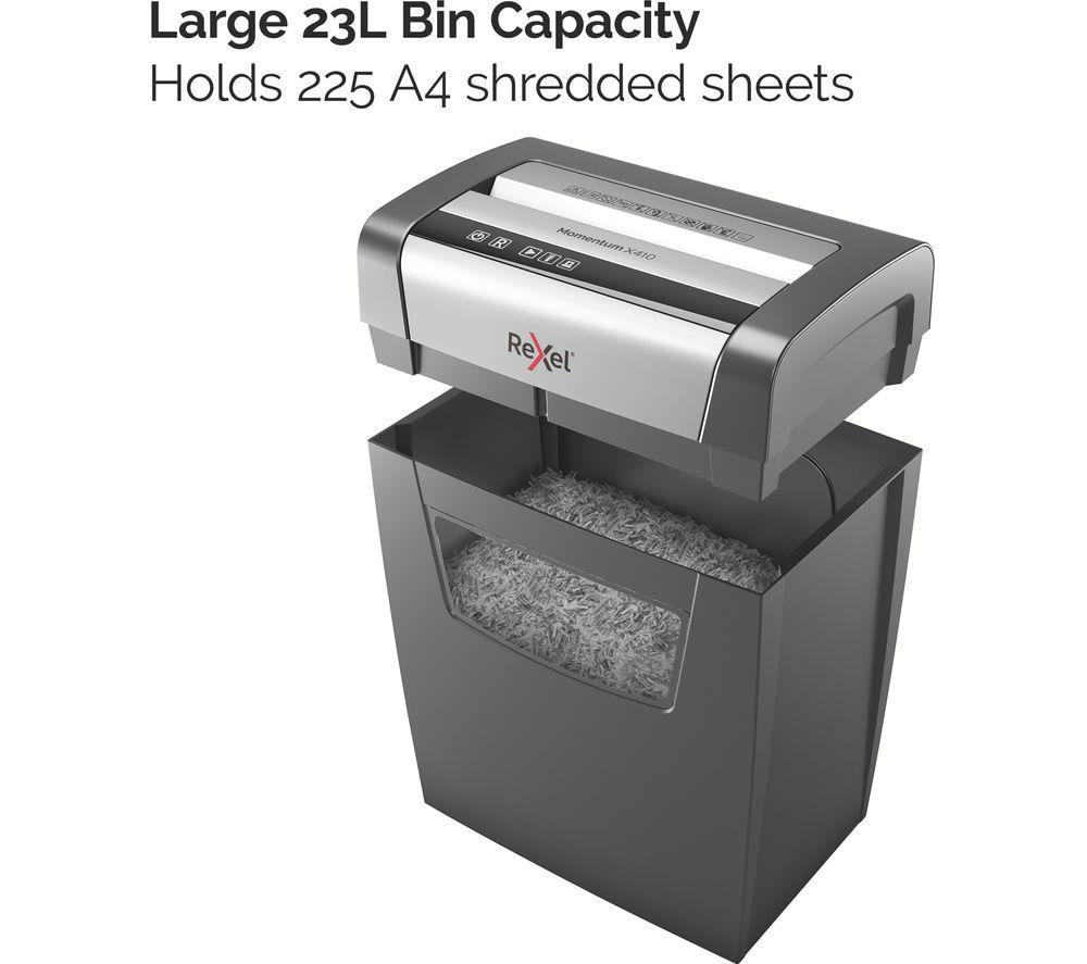 Destructora de papel de corte cruzado REXEL Momentum X410