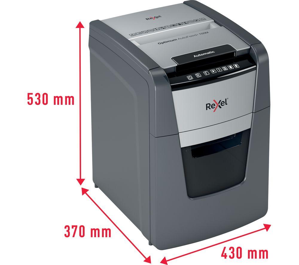 REXEL Optimum AutoFeed+ 100M Micro Cut Paper Shredder