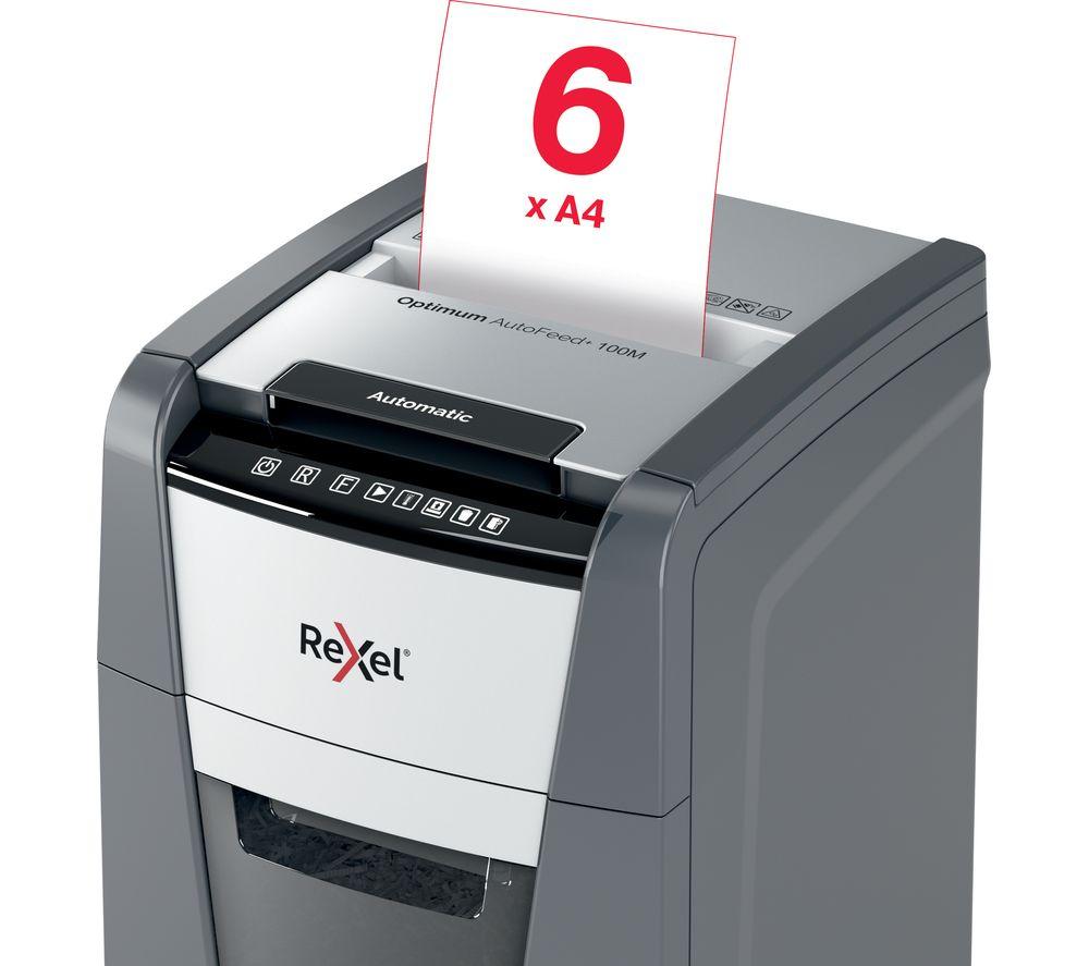 REXEL Optimum AutoFeed+ 100M Micro Cut Paper Shredder