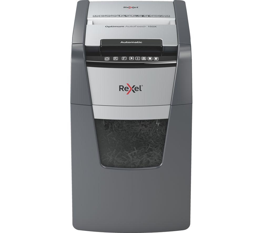 REXEL Optimum AutoFeed+ 150X Cross Cut Paper Shredder