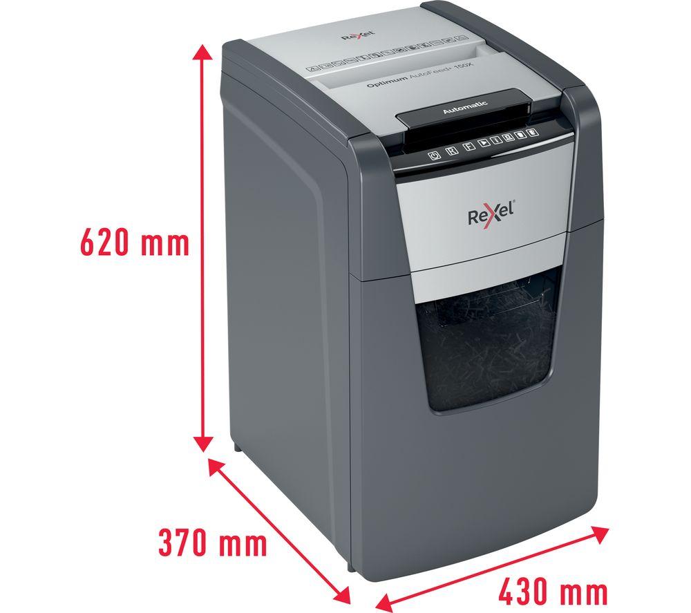 REXEL Optimum AutoFeed+ 150X Cross Cut Paper Shredder