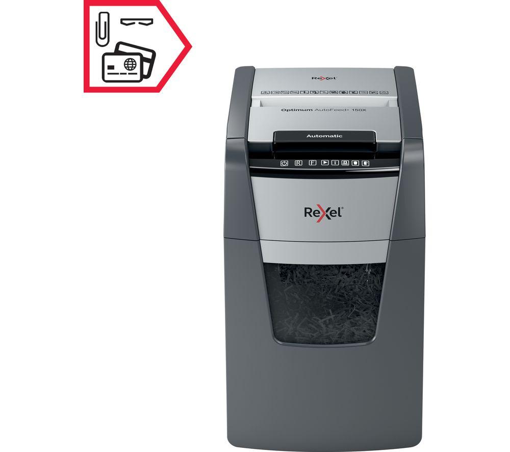 REXEL Optimum AutoFeed+ 150X Cross Cut Paper Shredder