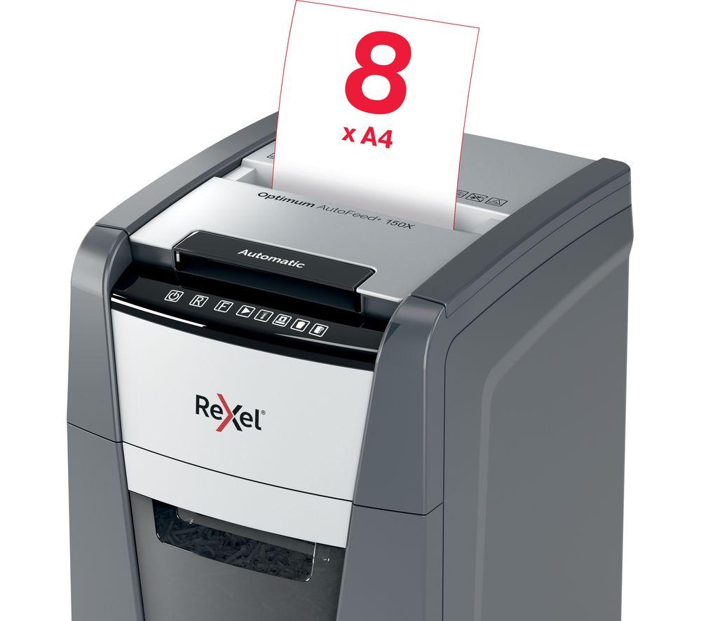 REXEL Optimum AutoFeed+ 150X Cross Cut Paper Shredder