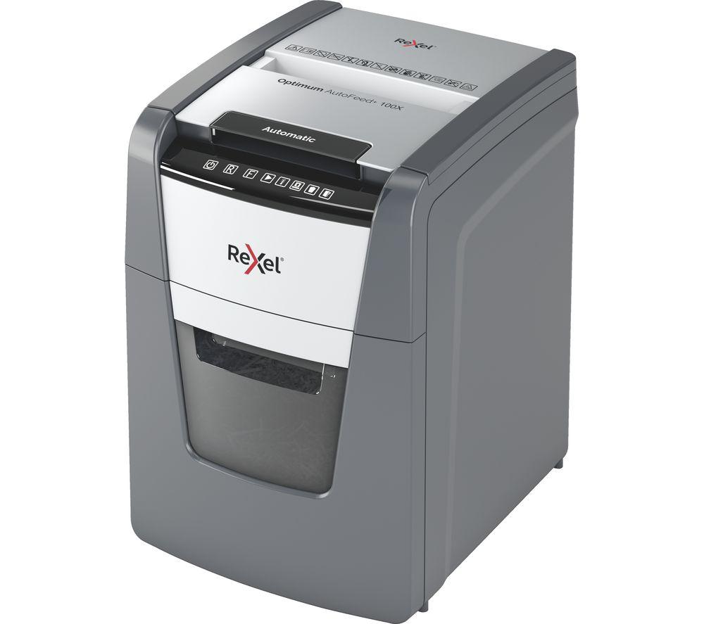 REXEL Optimum AutoFeed+ 100X Cross Cut Paper Shredder