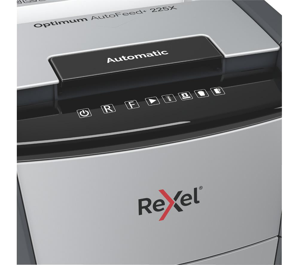 REXEL Optimum AutoFeed+ 225X Cross Cut Paper Shredder