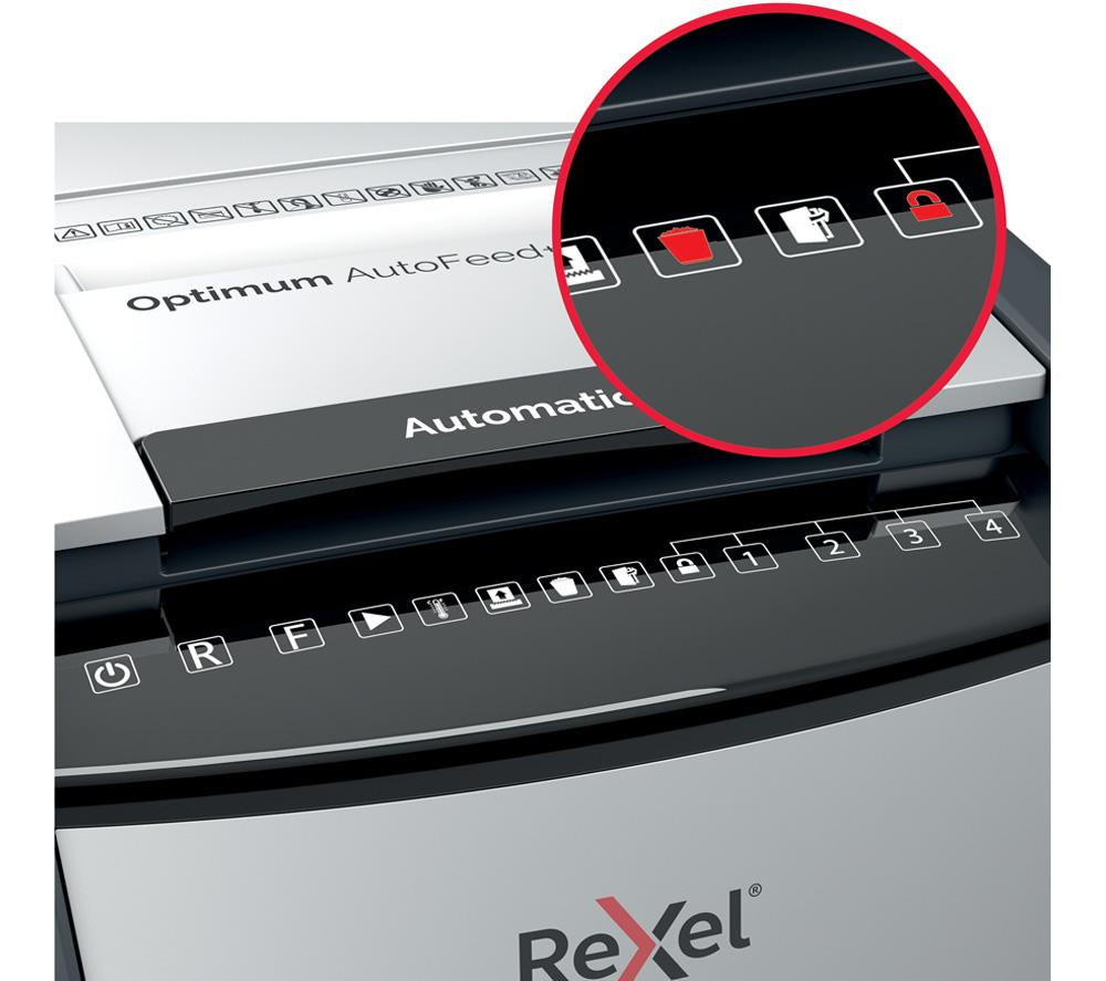 REXEL Optimum AutoFeed+ 225X Cross Cut Paper Shredder