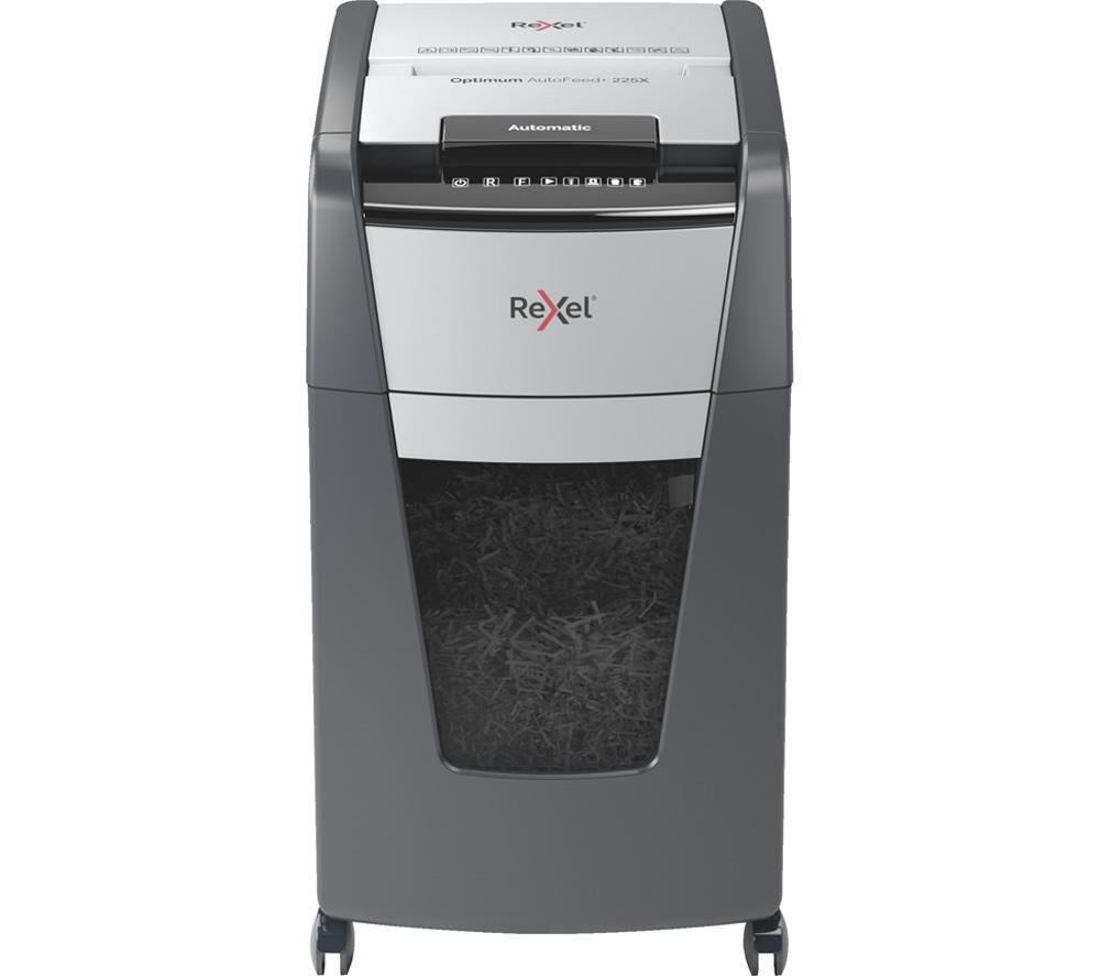 REXEL Optimum AutoFeed+ 225X Cross Cut Paper Shredder