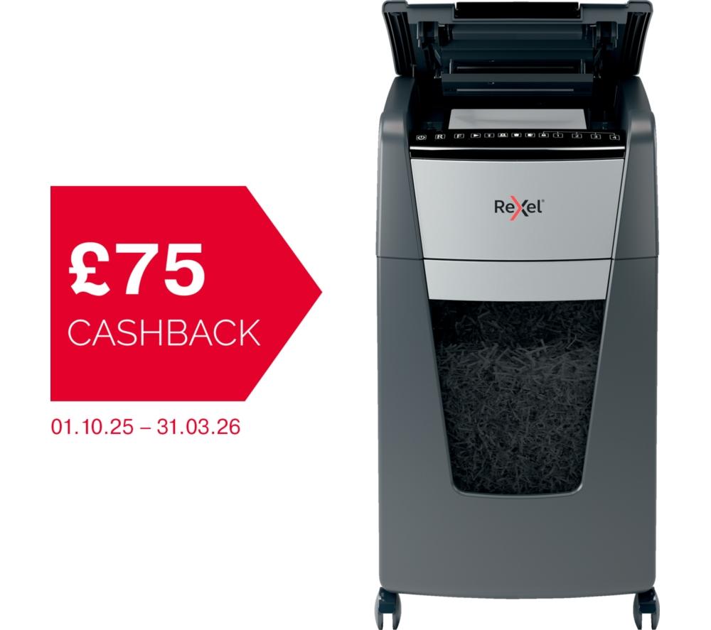 REXEL Optimum AutoFeed+ 300X Cross Cut Paper Shredder
