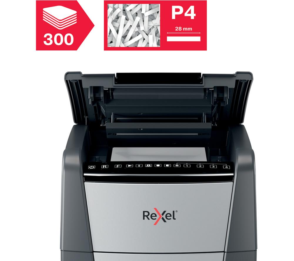 REXEL Optimum AutoFeed+ 300X Cross Cut Paper Shredder