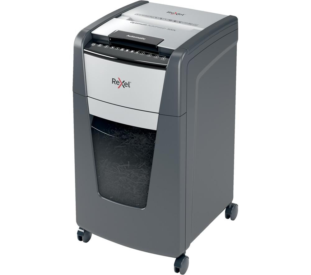 REXEL Optimum AutoFeed+ 300X Cross Cut Paper Shredder