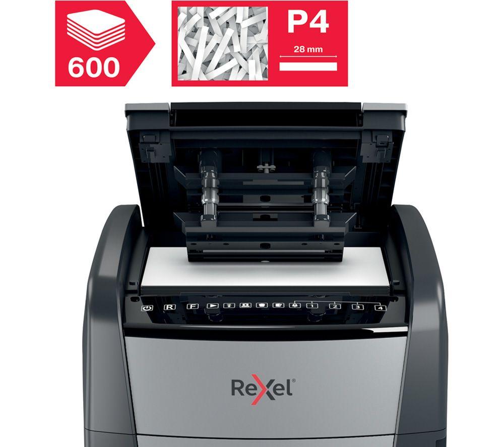 REXEL Optimum AutoFeed+ 600X Cross Cut Paper Shredder