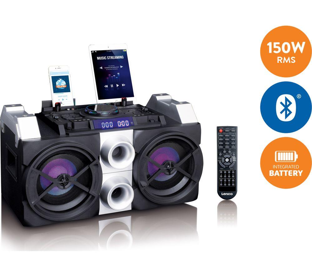 LENCO PMX-150 Megasound Party Speaker - Black & Silver