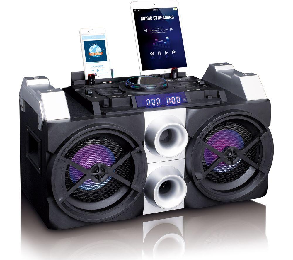 LENCO PMX-150 Megasound Party Speaker - Black & Silver