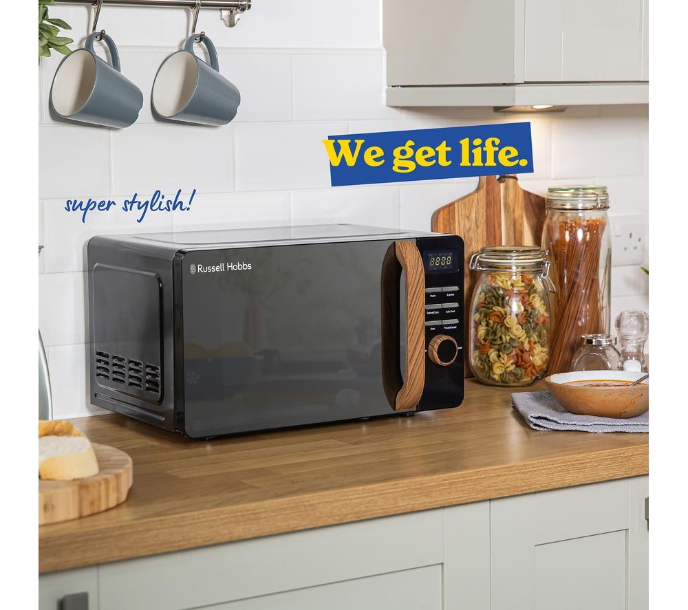 RUSSELL HOBBS Scandi RHMD714B-N Kompakt-Solo-Mikrowelle – Schwarz
