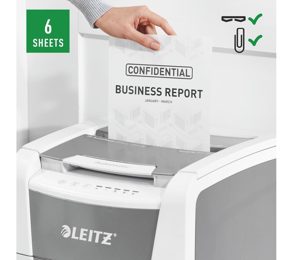 Destructora de papel de microcorte LEITZ IQ AutoFeed Office 150 P5