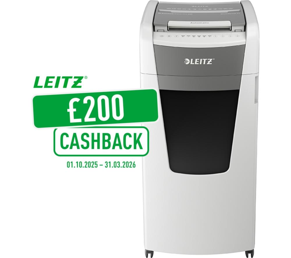 LEITZ IQ AutoFeed Office Pro 600 P4 Cross Cut Paper Shredder