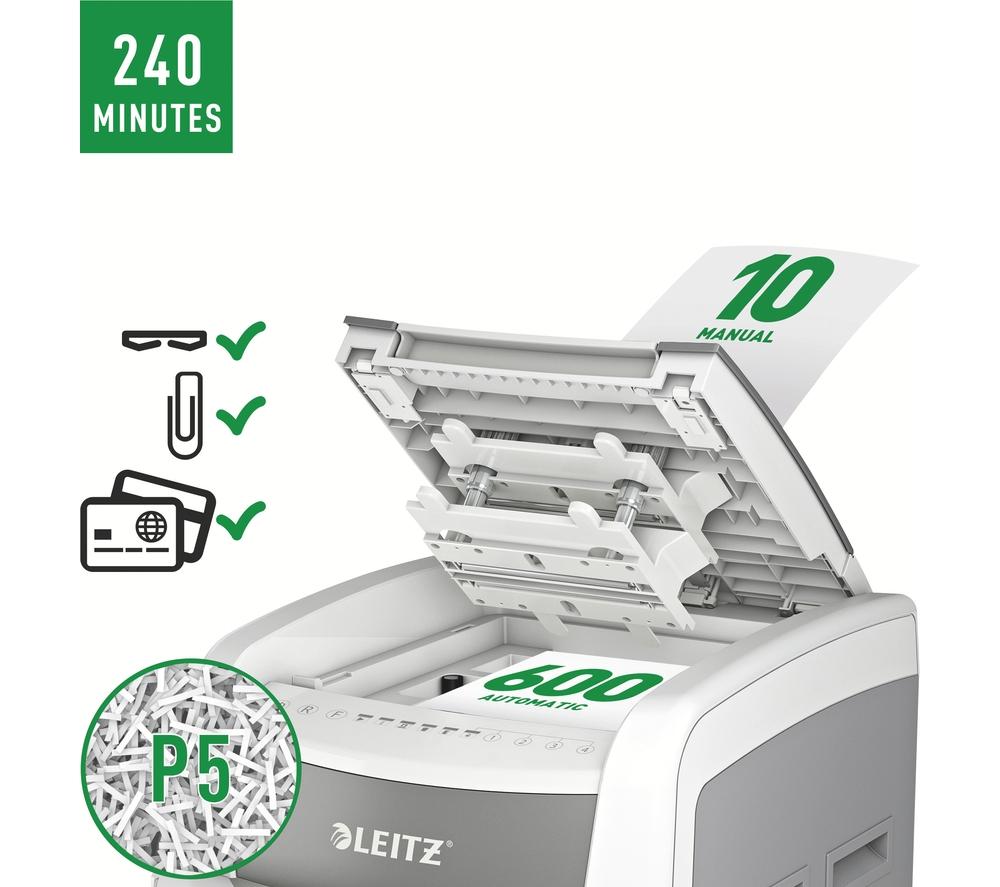 Destructora de papel de corte micro LEITZ IQ AutoFeed Office Pro 600 P5