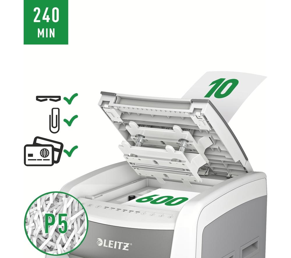 Destructora de papel de corte micro LEITZ IQ AutoFeed Office Pro 600 P5