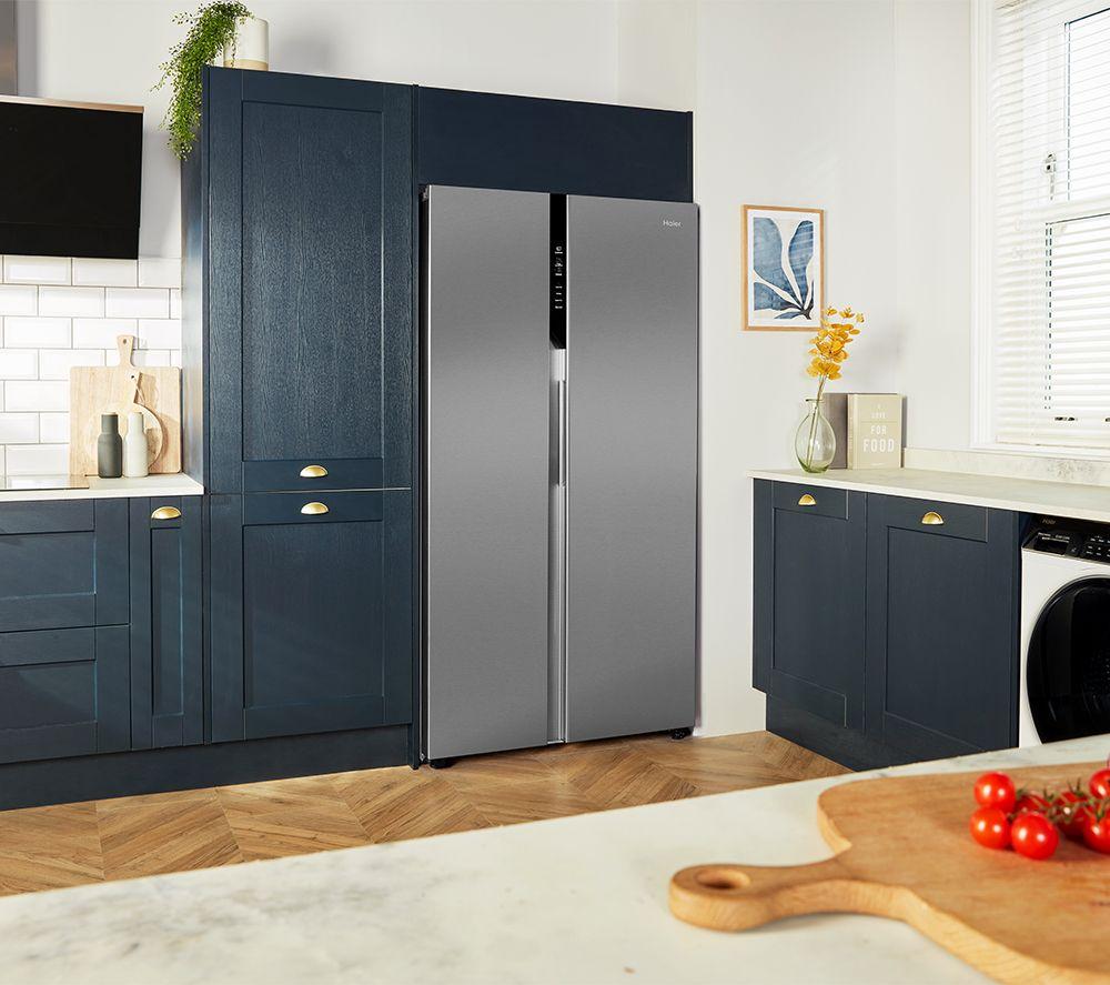 Frigorífico americano Haier HSR3918ENPG - Plata