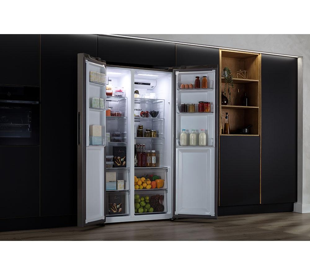 Frigorífico americano Haier HSR3918ENPG - Plata