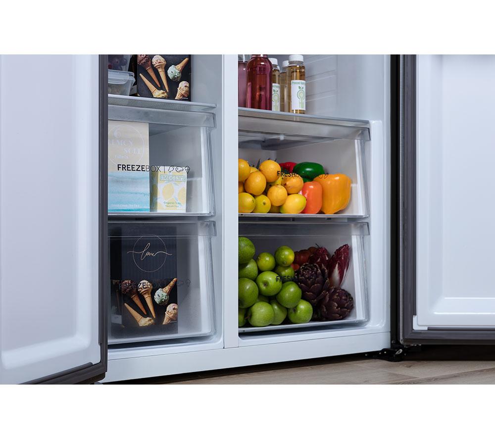 Frigorífico americano Haier HSR3918ENPG - Plata