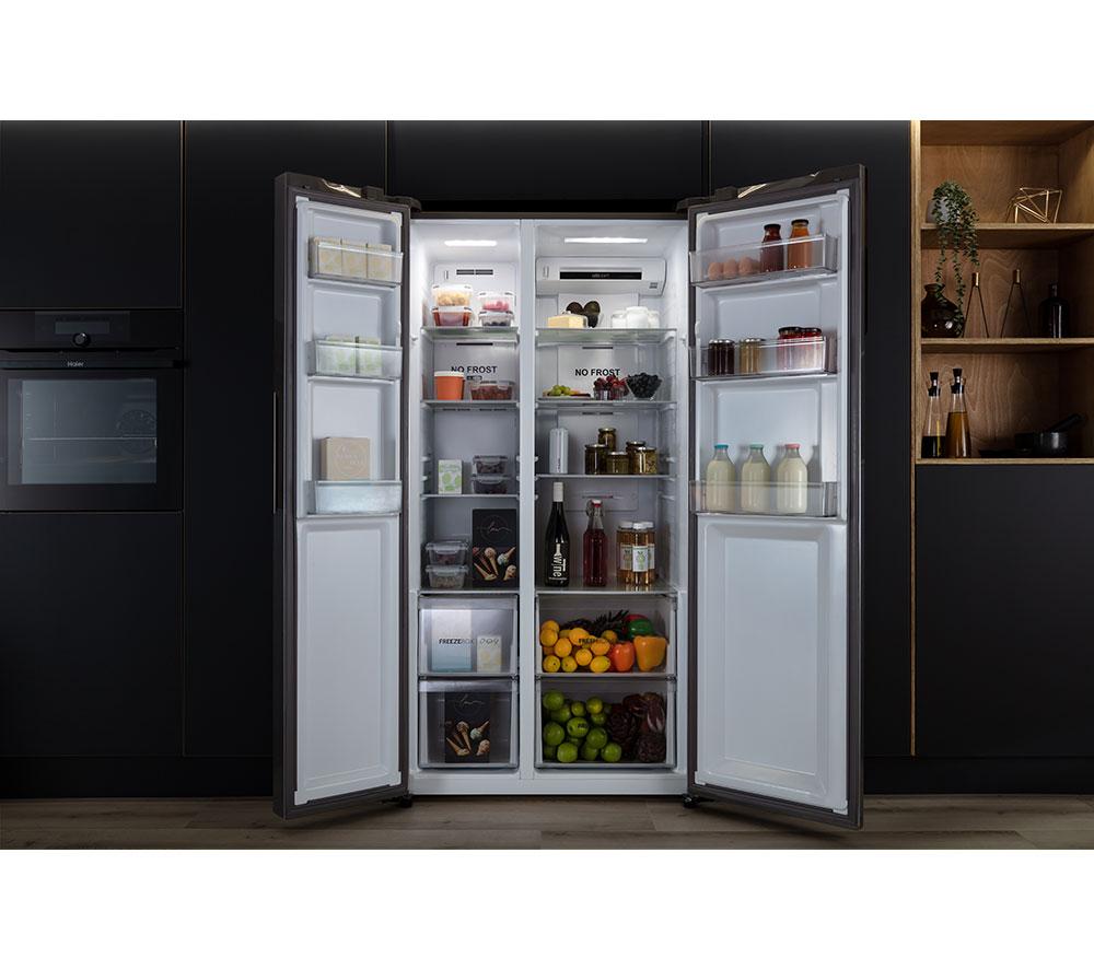 Frigorífico americano Haier HSR3918ENPG - Plata