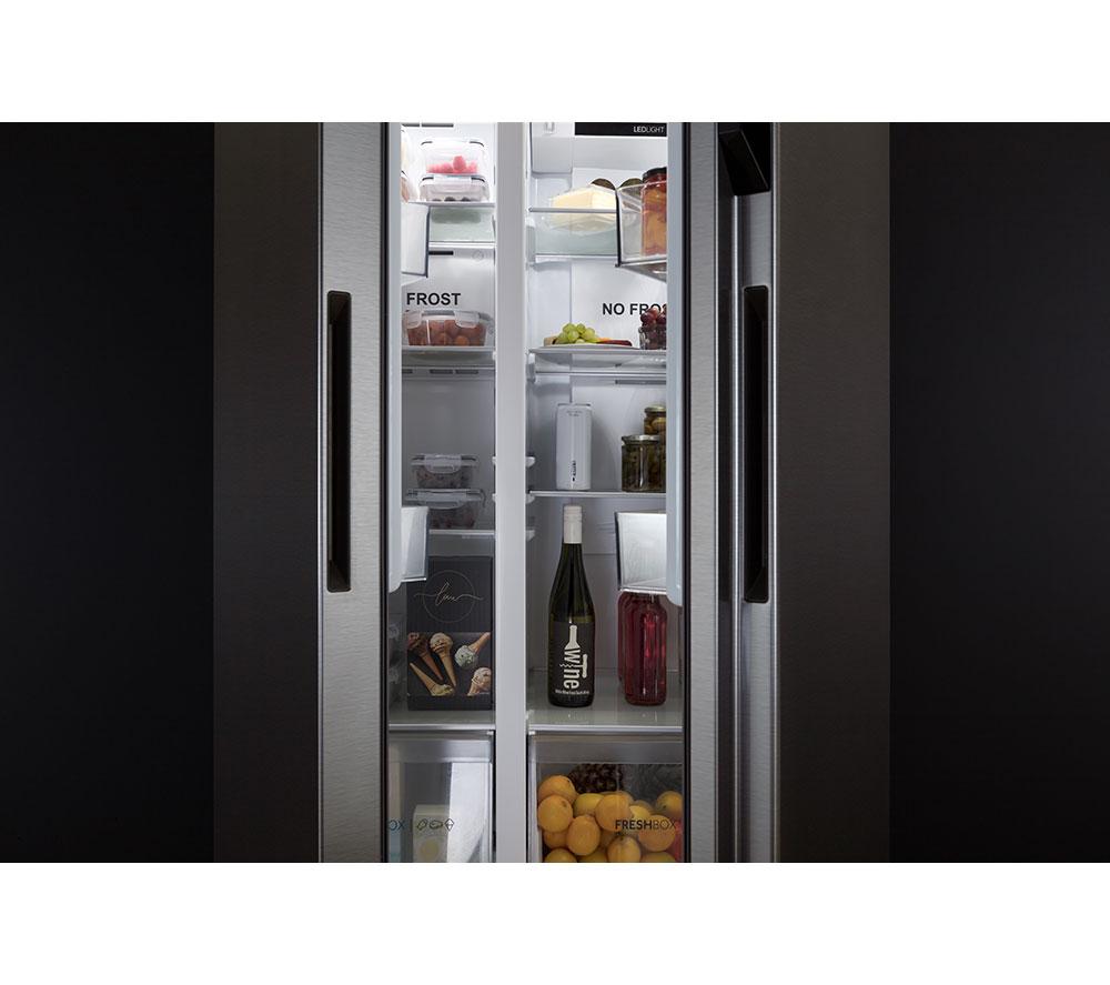 Frigorífico americano Haier HSR3918ENPG - Plata