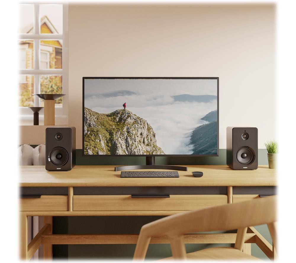 MAJORITY D40 Bluetooth Bookshelf Speakers - Black