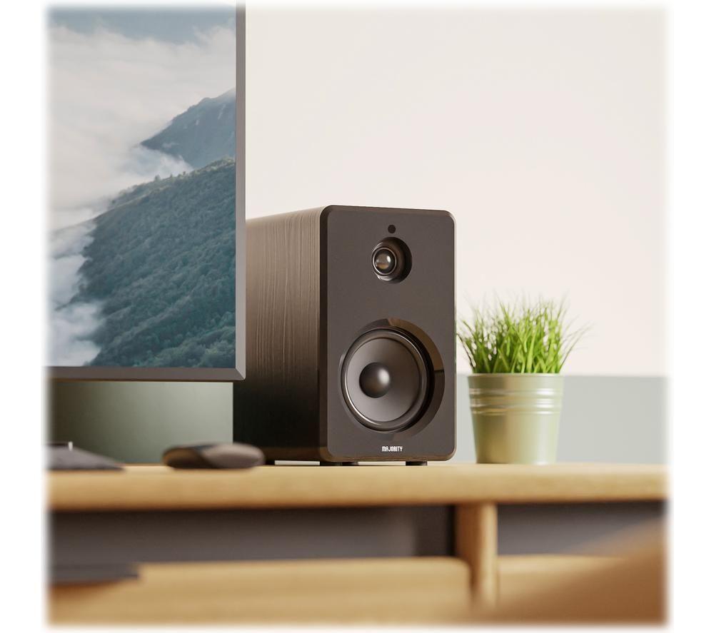 MAJORITY D40 Bluetooth Bookshelf Speakers - Black