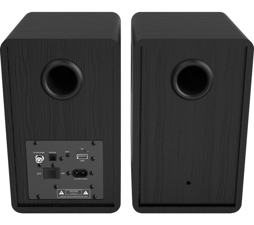 MAJORITY D40 Bluetooth Bookshelf Speakers - Black