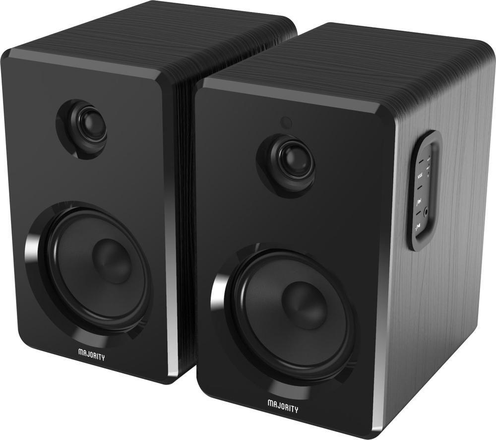 MAJORITY D40 Bluetooth Bookshelf Speakers - Black