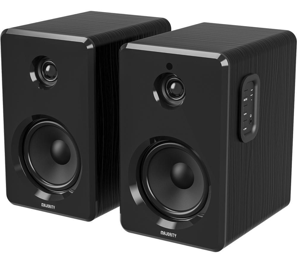 MAJORITY D40 Bluetooth Bookshelf Speakers - Black