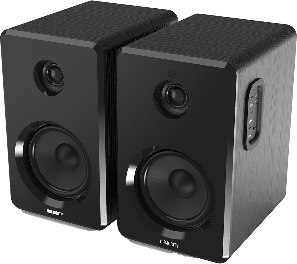 MAJORITY D40 Bluetooth Bookshelf Speakers - Black