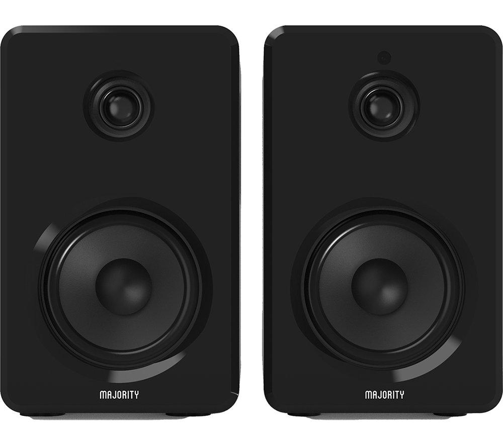 MAJORITY D40 Bluetooth Bookshelf Speakers - Black
