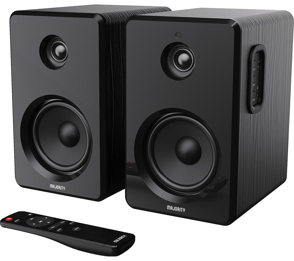 MAJORITY D40 Bluetooth Bookshelf Speakers - Black