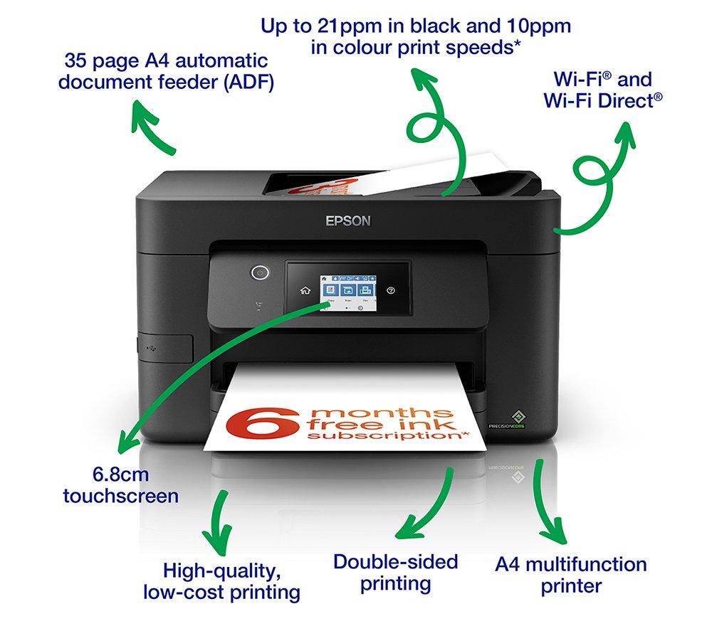 EPSON WorkForce Pro WF-3820DWF All-in-One Wireless Inkjet Printer with Fax