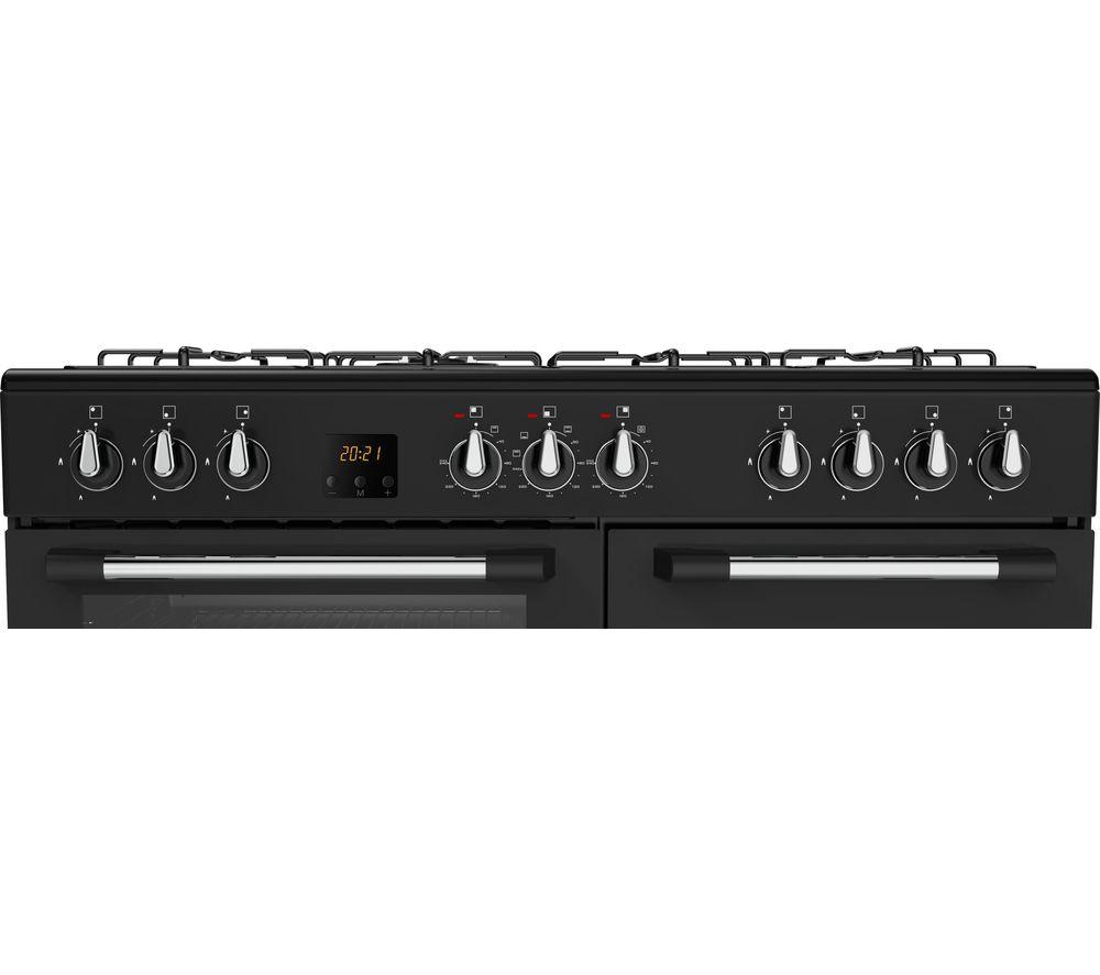 Cocina de pie de doble combustible LOGIK LRC100B21 de 100 cm - Negra