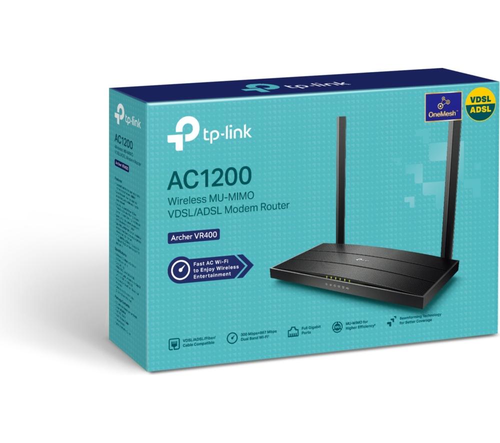 TP-LINK Archer VR400 V3 WiFi Modem Router - AC 1200, Dual-band