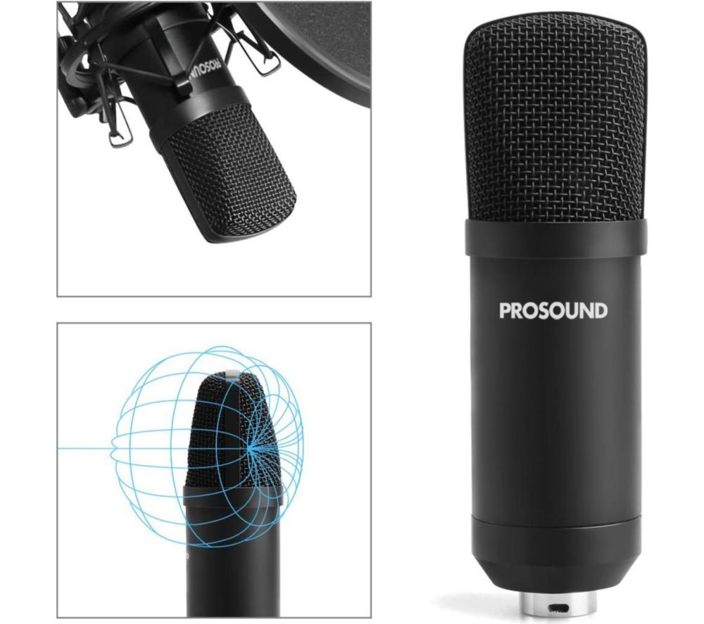 PROSOUND PROS-04AUA Microphone & Boom Arm - Black