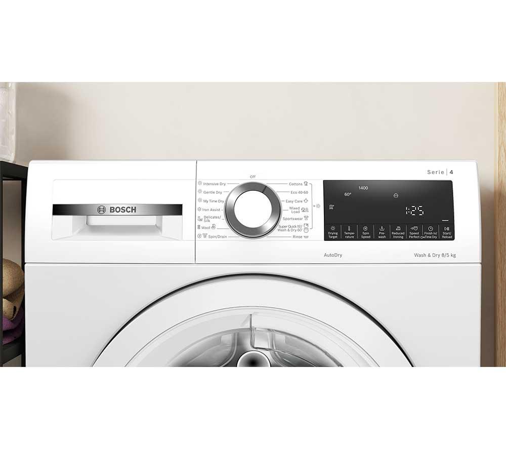 BOSCH Series 4 WNA134U8GB 8 kg Washer Dryer - White