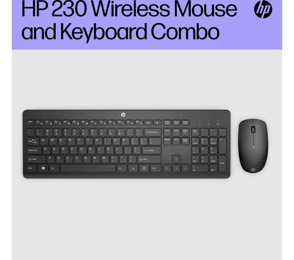 HP 230 Wireless Keyboard & Mouse Set - Black