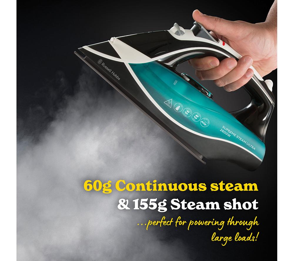 RUSSELL HOBBS Supreme Steam 23260 Iron - Black & Blue