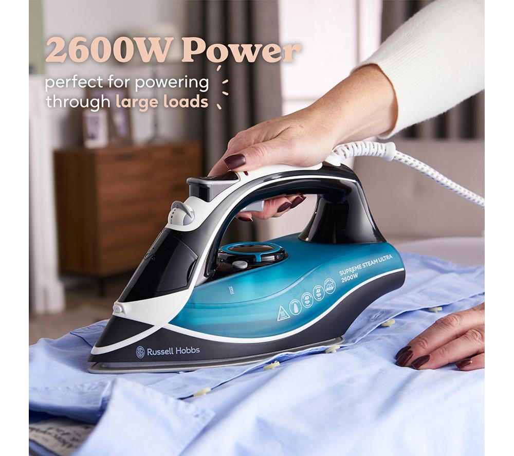 RUSSELL HOBBS Supreme Steam 23260 Iron - Black & Blue