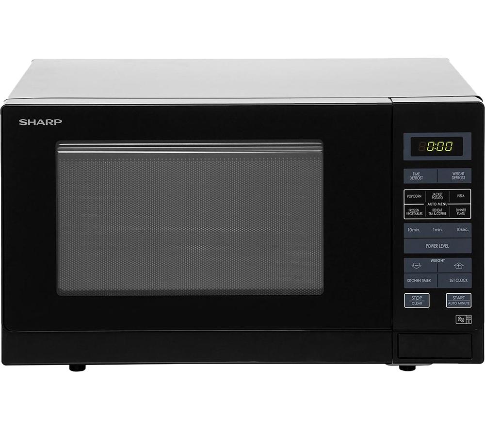 SHARP R372KM Solo Microwave - Black