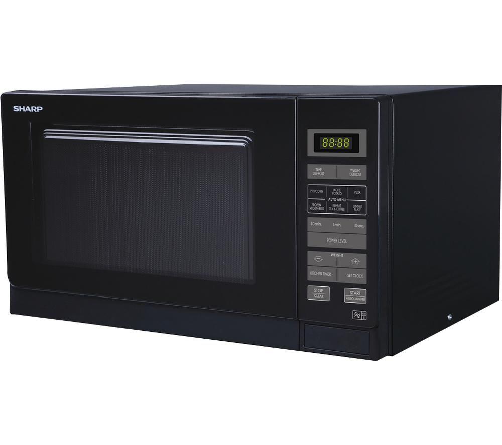 SHARP R372KM Solo Microwave - Black