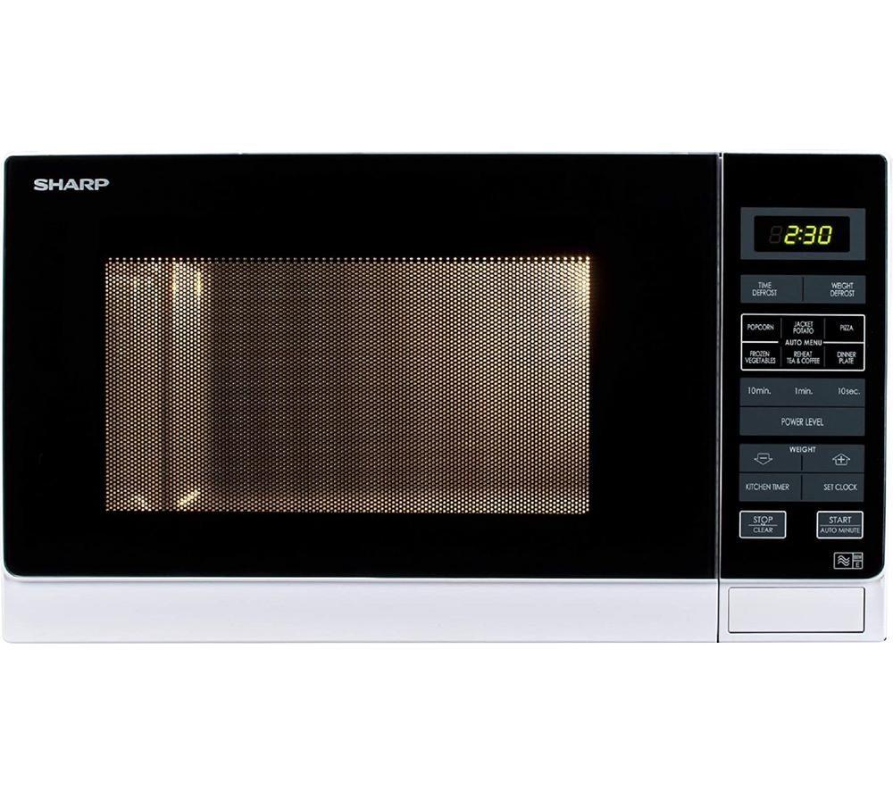 SHARP R372WM Solo Microwave - White