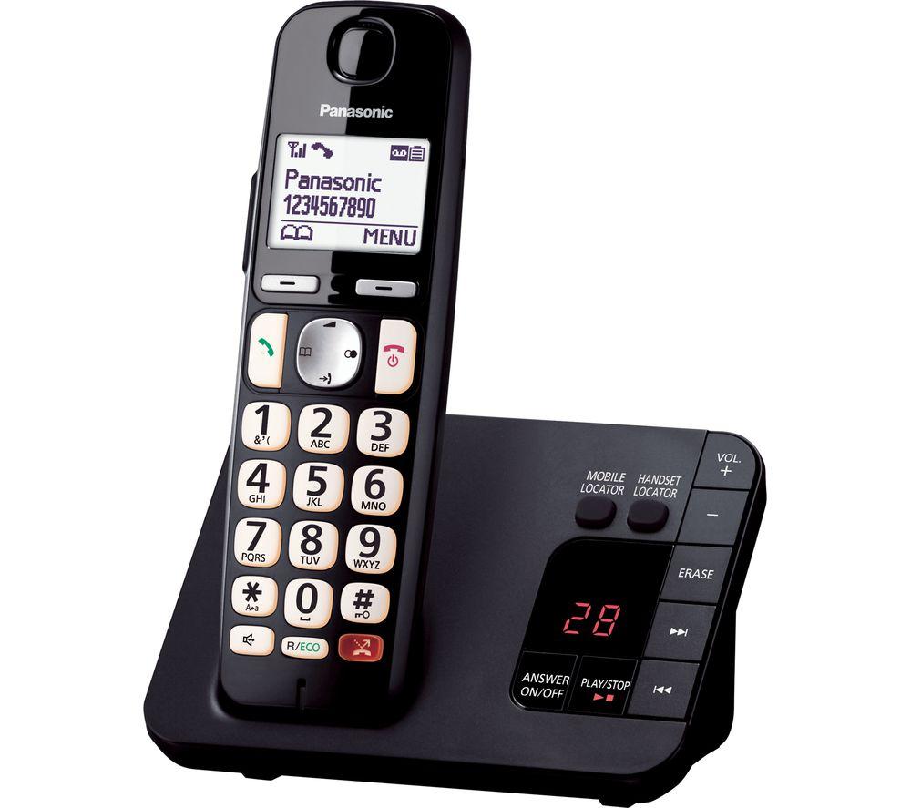 PANASONIC KX-TGE820EB Cordless Phone - Black
