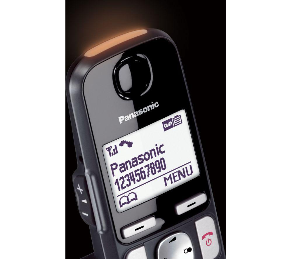 PANASONIC KX-TGE820EB Cordless Phone - Black