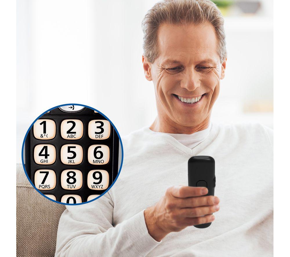 PANASONIC KX-TGE820EB Cordless Phone - Black