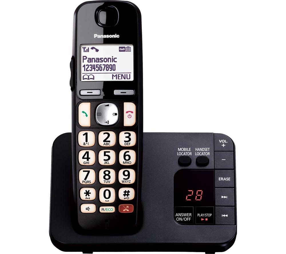 PANASONIC KX-TGE820EB Cordless Phone - Black